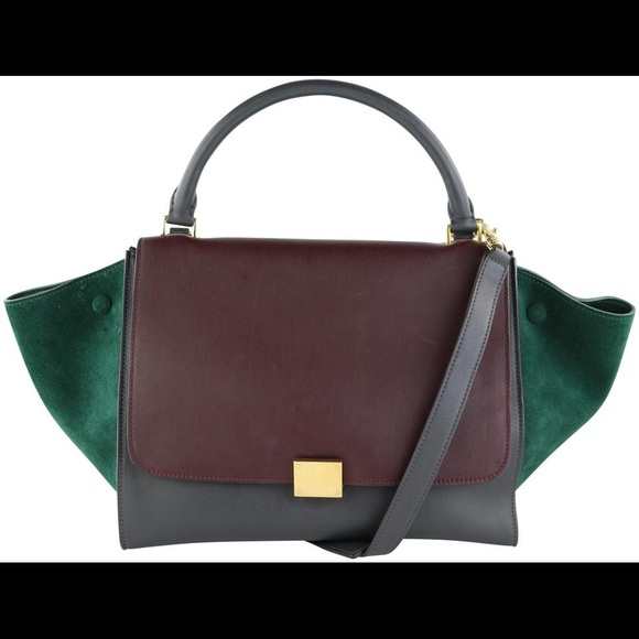 Céline Trapèze Calfskin Suede Tri-Color Bag